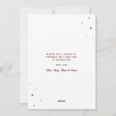 Moderne Retro Laat Het Sneeuwfoto Kerstscript Feestdagenkaart (Achterkant)