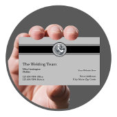 Moderne retro lasconstructie visitekaartje