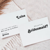 Moderne Retro Lettering Bridesmaid Voorstel Kaart