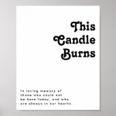 Moderne Retro Lettering Deze Kaars Brandt Poster (Voorkant)