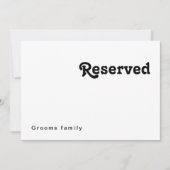 Moderne Retro Lettering Gereserveerd Teken (Voorkant)