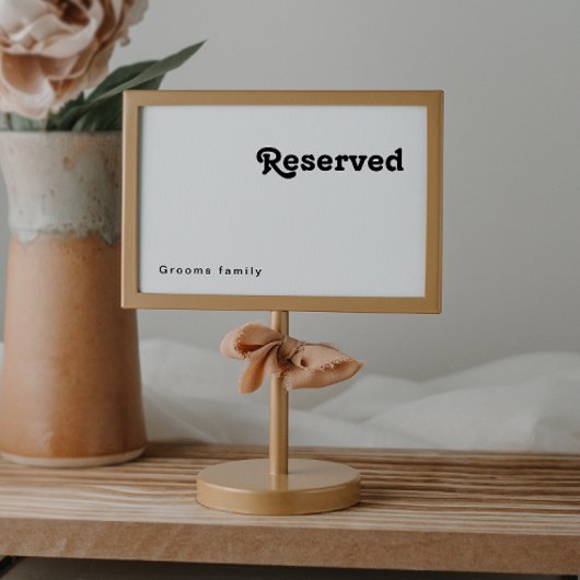 Moderne Retro Lettering Gereserveerd Teken