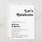 Moderne Retro Lettering Laten we de uitnodiging vi (Voorkant)