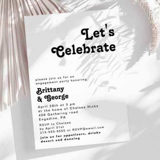 Moderne Retro Lettering Laten we de uitnodiging vi