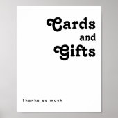 Moderne Retro Letterkaarten en Cadeaus Bord Poster (Voorkant)