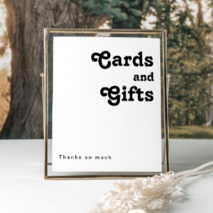 Moderne Retro Letterkaarten en Cadeaus Bord Poster