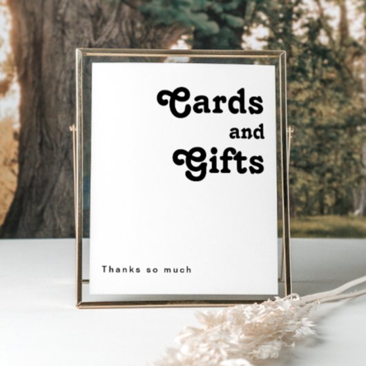 Moderne Retro Letterkaarten en Cadeaus Bord Poster