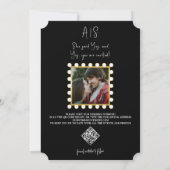 Moderne Retro Lichte Marquee Broadway Stijl Foto Save The Date (Achterkant)