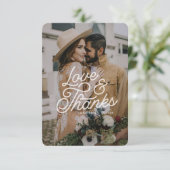 Moderne Retro Liefde en Bedankt Fotobruiloft (Staand voorkant)