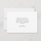 Moderne Retro Liefde en Bedankt Trouwfoto (Achterkant)