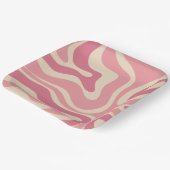 Moderne Retro Liquid Swirl Thulian Abstract Patter Papieren Bordje (Gebogen)