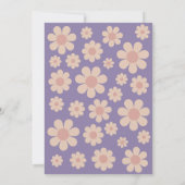 Moderne Retro Madeliefjes Bruiloft Save The Date (Achterkant)