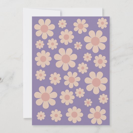 Moderne Retro Margriet Bruiloft Save The Date (Achterkant)