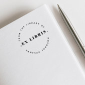 Moderne Retro Minimale Aangepaste Naam Ex Libris B Zelfinktende Stempel