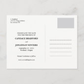 Moderne retro minimalistische twee foto's slaan de aankondigingskaart (Achterkant)