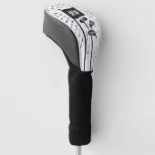 Moderne Retro Monogram Beste Papa ooit Golfclubs Golfheadcover (Schuin)