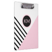 Moderne Retro Monogram Geometrische Pop Kunst Klembord (Rechts)