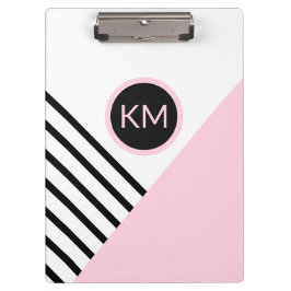Moderne Retro Monogram Geometrische Pop Kunst Klembord