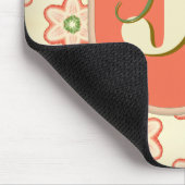  moderne retro monogram mousepad muismat (Hoek)