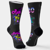 Moderne  retro muziek sokken (Gebogen)