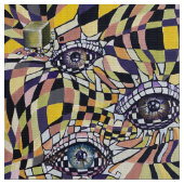 Moderne Retro Oculus 80s 90s kunstwerk Stof (Close Up)