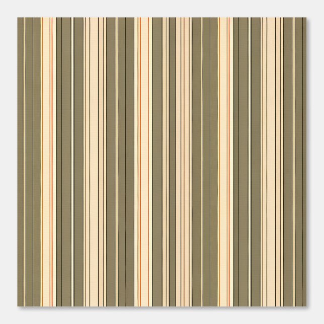 Moderne retro olijfstrepen: tijdloze verticale behang (Voorkant)