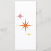 Moderne Retro Olive Groen & Roze Bruiloft Menu (Achterkant)