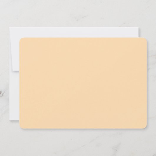 Moderne Retro Oranje Crème Horizontale Afgeronde R Save The Date (Achterkant)