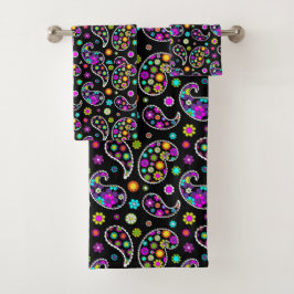 Moderne Retro Paisley Bad Handdoek