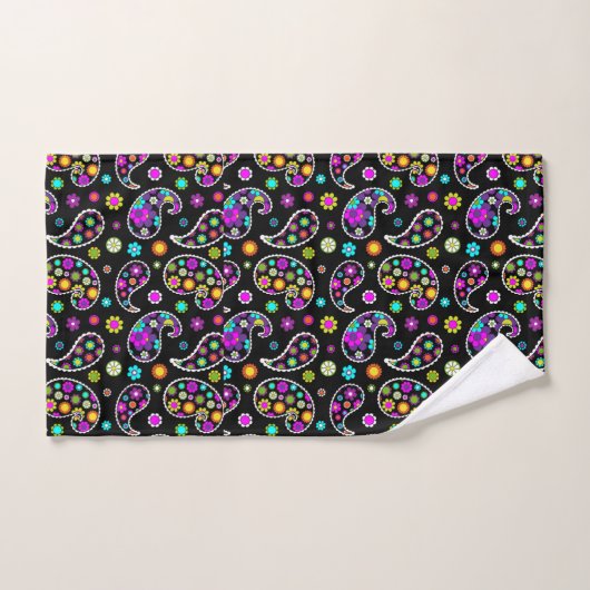 Moderne Retro Paisley Bad Handdoek (Handdoek)