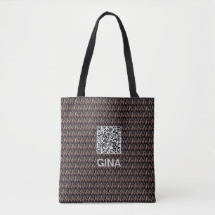 Moderne Retro Patroon Aanpassen Tote Bag