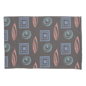 Moderne Retro Patroon Blauw Roos Gouden Munt Kussensloop (Voorkant-Links)