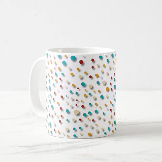 Moderne Retro Patroon Koffiemok Cadeau (Voorkant links)