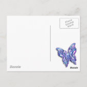 Moderne Retro Peace Sign Text Birds & Flowers II Briefkaart (Achterkant)