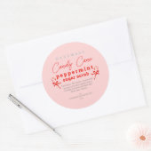 Moderne retro pepermunt suiker scrub DIY Ronde Sticker (Envelop)