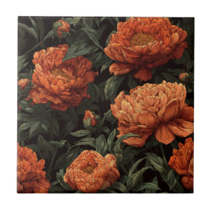 Moderne Retro Pioenrozen Keramische Tegels Voor Hu Tegeltje