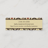 Moderne Retro Polka Dot Gepersonaliseerd Profielka Mini Visitekaartje (Achterkant)