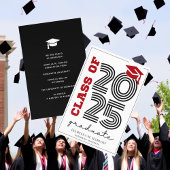 Moderne Retro Red Black University College Aankondiging