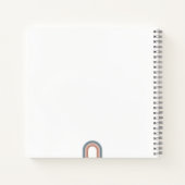 Moderne Retro Regenboog Dank u Docent Checklist Notitieboek (Achterkant)