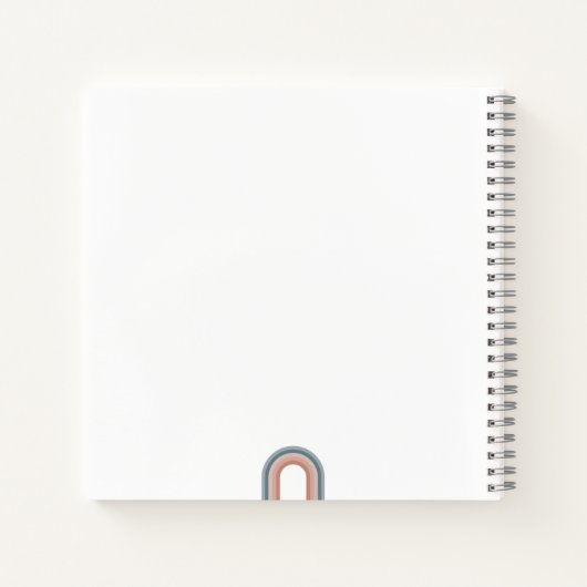 Moderne Retro Regenboog Dank u Docent Checklist Notitieboek (Achterkant)