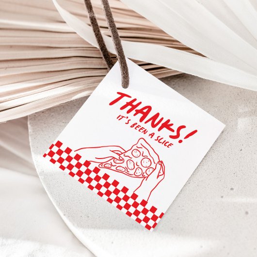 Moderne Retro Rode Italiaanse Pizzeria Pizzeria Pa Bedankjes Labels