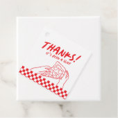 Moderne Retro Rode Italiaanse Pizzeria Pizzeria Pa Bedankjes Labels (In situ)