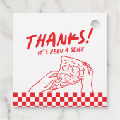 Moderne Retro Rode Italiaanse Pizzeria Pizzeria Pa Bedankjes Labels (Achterkant)