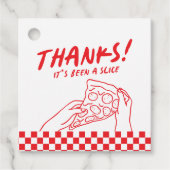 Moderne Retro Rode Italiaanse Pizzeria Pizzeria Pa Bedankjes Labels (Voorkant)
