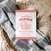 Moderne Retro Rode Italiaanse Pizzeria Pizzeria Pa Kaart