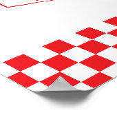 Moderne Retro Rode Italiaanse Pizzeria Pizzeria Pa Poster (Hoek)