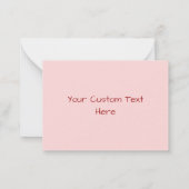 Moderne Retro Rood en Roze Minimalistische Hartpat Notitiekaartje (Achterkant)