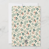 Moderne retro rood groen business logo naam feestdagenkaart (Achterkant)