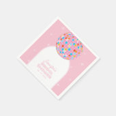 Moderne Retro Roze Disco Bal 70s 80s Bruiloft Borr Servet (Hoek)