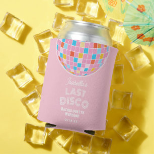 Moderne Retro Roze Disco Bal Bachelorette Weekend Blikjeskoeler